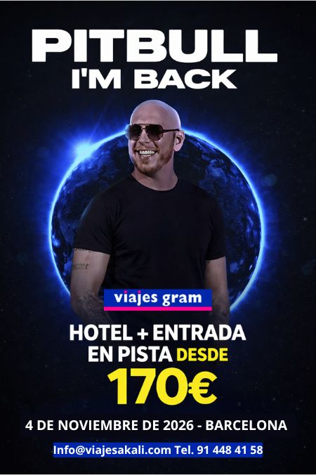 PITBULL EN BARCELONA: HOTEL + ENTRADA